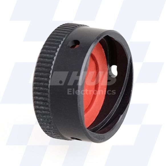 C17-436-8HWR - EMCA Receptacle Cap, MIL-DTL-26482 Series I & II, Black Hard Anodised Plating, Shell Size 23