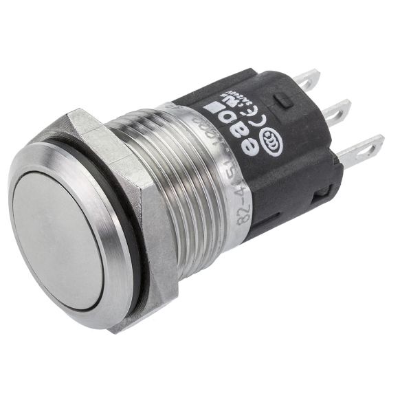 82-4151.1000 - EAO Pushbutton, Series 82, Silver