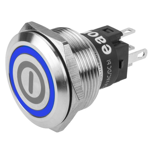 82-6151.1124.B001 - EAO Pushbutton, Series 82, Silver