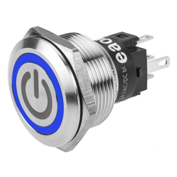 82-6151.1124.B002 - EAO Pushbutton, Series 82, Silver