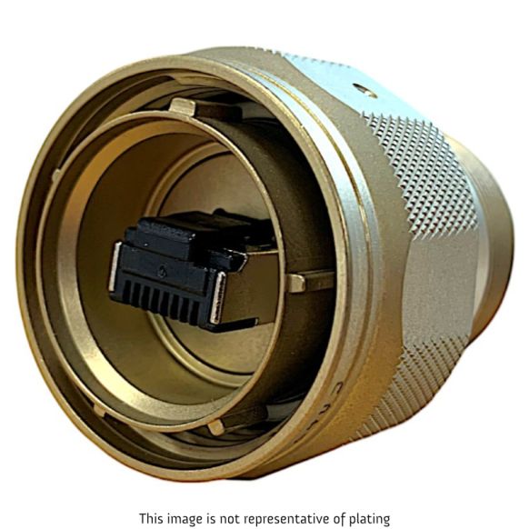 Front view of EMCA Connector Solutions RJ45 CAT6A Plug Connector in Marine Bronze finish