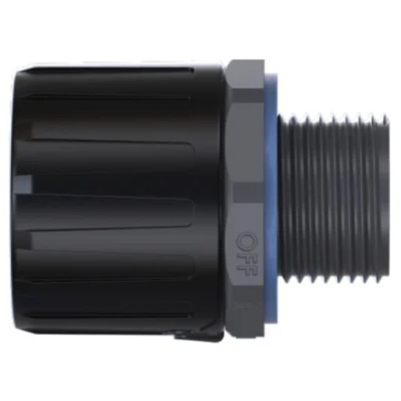 Side view of Atkore Flexicon FPAU Straight Conduit Fitting