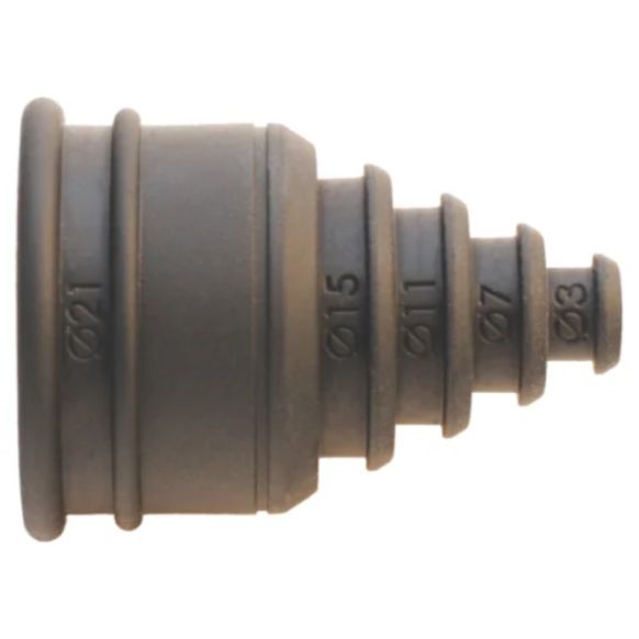 Side view of Atkore Flexicon REC Rubber End Cap