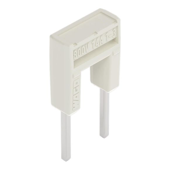 Front view of WAGO TOPJOB®S 2000 Series Jumper Bar, from 1 to 3, Light Grey (Part Number: 2000-433)