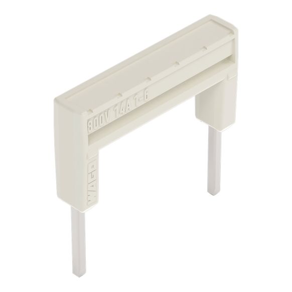 Front view of WAGO TOPJOB®S 2000 Series Jumper Bar, from 1 to 6, Light Grey (Part Number: 2000-436)