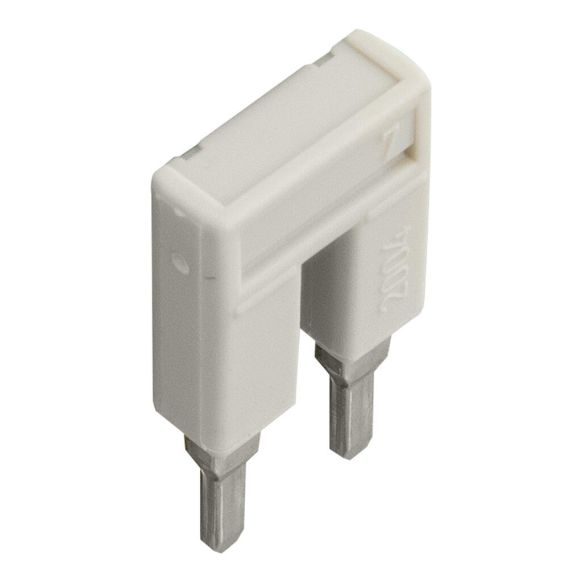 Front view of WAGO TOPJOB®S 2001 Series Jumper Bar, 2 Way, Light Grey (Part Number: 2001-402)