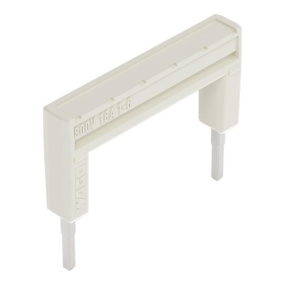 Front view of WAGO TOPJOB®S 2001 Series Jumper Bar, from 1 to 6, Light Grey (Part Number: 2001-436)
