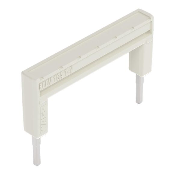 Front view of WAGO TOPJOB®S 2001 Series Jumper Bar, from 1 to 7, Light Grey (Part Number: 2001-437)