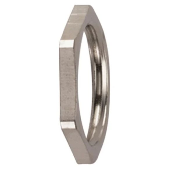 Side view of Atkore Flexicon Nickel-Plated Brass Locknut
