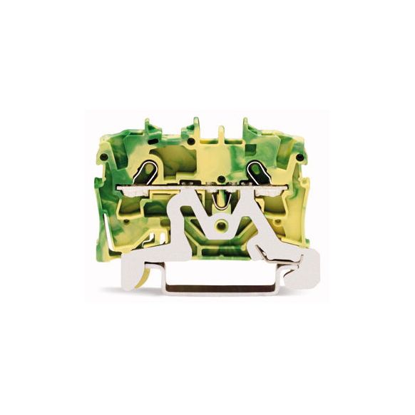 WAGO TOPJOB®S 2001 Series Rail Mounted 2 Conductor Ground (Earth) Terminal Block - 2001-1207