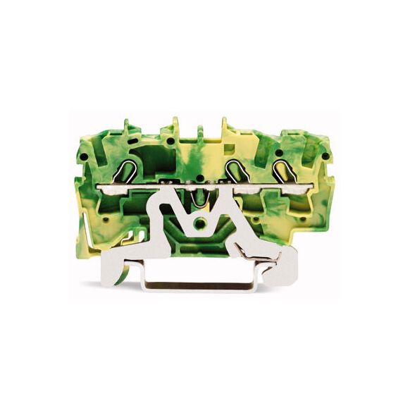 WAGO TOPJOB®S 2002 Series Rail Mounted 3 Conductor Ground (Earth) Terminal Block - 2002-1307