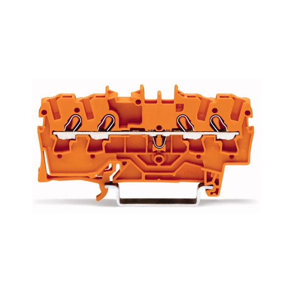WAGO TOPJOB®S 2002 Series Rail Mounted 4 Conductor Through Terminal Block - 2002-1402