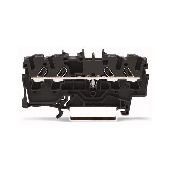 WAGO TOPJOB®S 2002 Series Rail Mounted 4 Conductor Through Terminal Block - 2002-1405