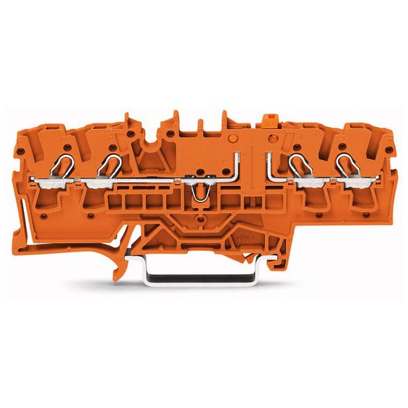 WAGO TOPJOB®S 2002 Series Rail Mounted 4 Conductor Disconnect Terminal Block - 2002-1872
