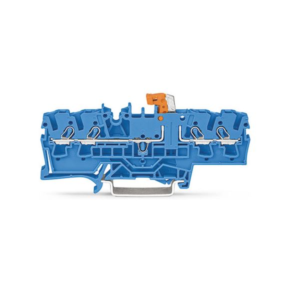 WAGO TOPJOB®S 2002 Series Rail Mounted 4 Conductor Disconnect Terminal Block - 2002-1874