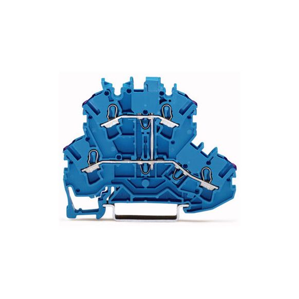 WAGO TOPJOB®S 2002 Series Rail Mounted Double-Deck 4 Conductor Through Terminal Block None - 2002-2209