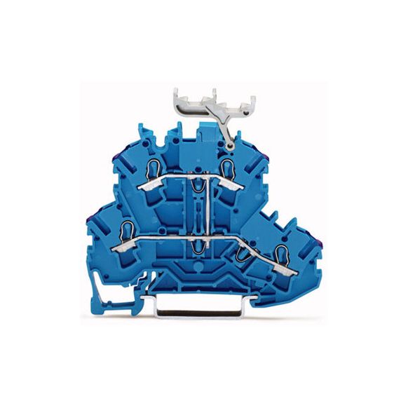 WAGO TOPJOB®S 2002 Series Rail Mounted Double-Deck 4 Conductor Through Terminal Block None - 2002-2239