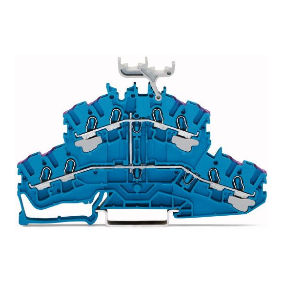 WAGO TOPJOB®S 2002 Series Rail Mounted 4 Conductor Double-Deck 8 Conductor Through Terminal Block None - 2002-2439