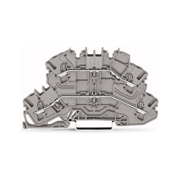WAGO TOPJOB®S 2002 Series Rail Mounted Double-Deck Terminal Block - 2002-2601