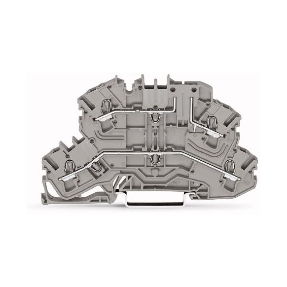 WAGO TOPJOB®S 2002 Series Rail Mounted Double-Deck Carrier Terminal Block - 2002-2661