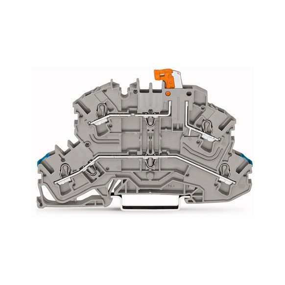 WAGO TOPJOB®S 2002 Series Rail Mounted Double-Deck Disconnect Terminal Block - 2002-2672