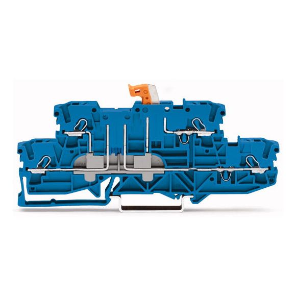 WAGO TOPJOB®S 2002 Series Rail Mounted Double-Deck Disconnect Terminal Block - 2002-2974