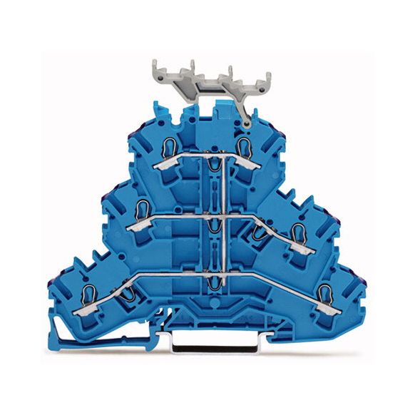 WAGO TOPJOB®S 2002 Series Rail Mounted Triple-Deck 6 Conductor Through Terminal Block None - 2002-3239