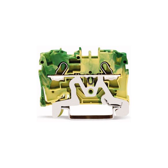 WAGO TOPJOB®S 2004 Series Rail Mounted 2 Conductor Ground (Earth) Terminal Block - 2004-1207