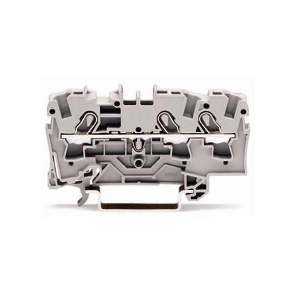 WAGO TOPJOB®S 2004 Series Rail Mounted 3 Conductor Through Terminal Block - 2004-1301