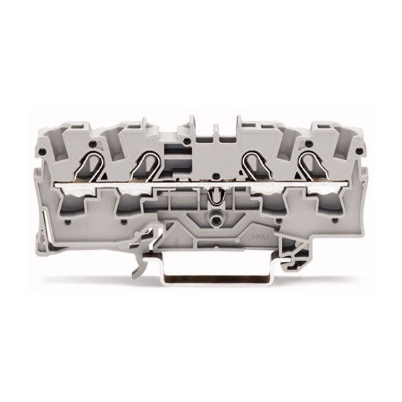 WAGO TOPJOB®S 2004 Series Rail Mounted 4 Conductor Through Terminal Block - 2004-1401