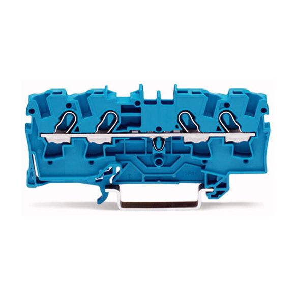 WAGO TOPJOB®S 2004 Series Rail Mounted 4 Conductor Through Terminal Block - 2004-1404