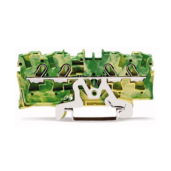 WAGO TOPJOB®S 2004 Series Rail Mounted 4 Conductor Ground (Earth) Terminal Block - 2004-1407