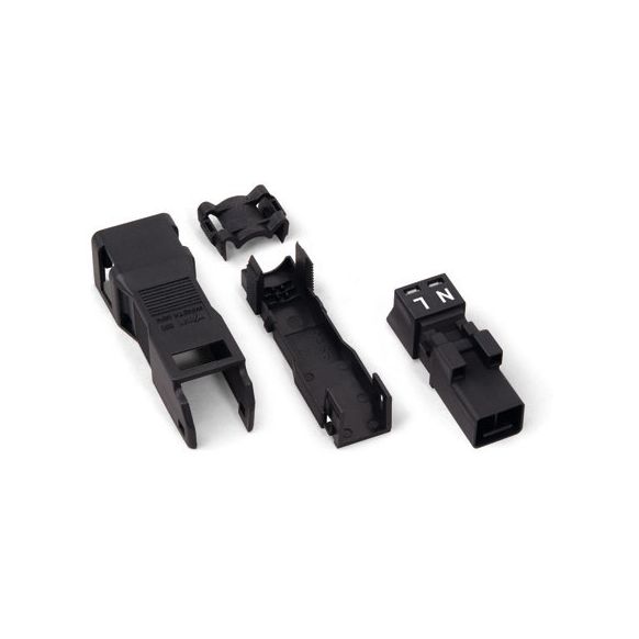 WAGO WINSTA® MINI 890 Series Plug 2 Pole with Strain Relief Housing - 890-132