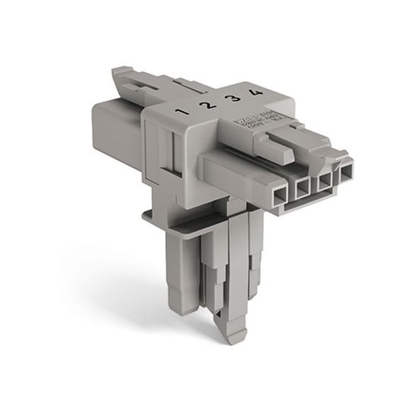 WAGO WINSTA® MINI 890 Series T-Distribution Connector 4 Pole for 'Flying Leads' - 890-1732