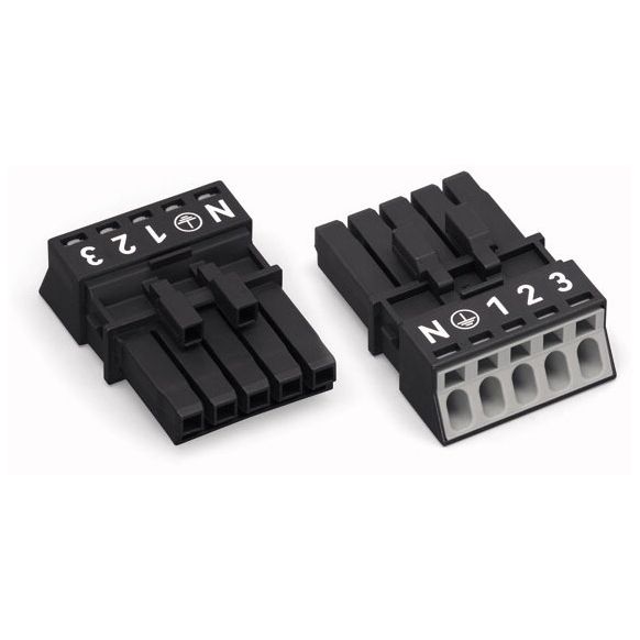 WAGO WINSTA® MINI 890 Series Socket 5 Pole without Strain Relief Housing - 890-225