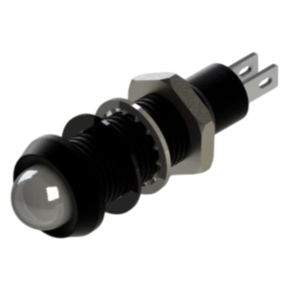 Side view of MARL 676 Series Panel Indicator LED with Cool White LED