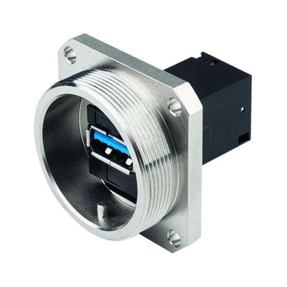 Telegärtner TOC Series Bulkhead Set IP68 USB-Keystone 3.0 (f-f) Type A Telecommunications Outdoor Connector - J60020A0004