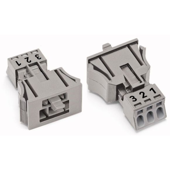 WAGO WINSTA® MINI 890 Series Plug 3 Pole Snap-In Version - 890-753