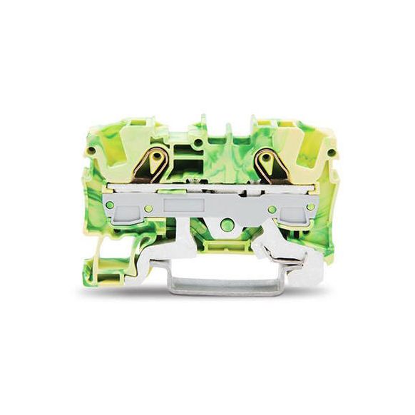 WAGO TOPJOB®S 2006 Series Rail Mounted 2 Conductor Ground (Earth) Terminal Block - 2006-1207