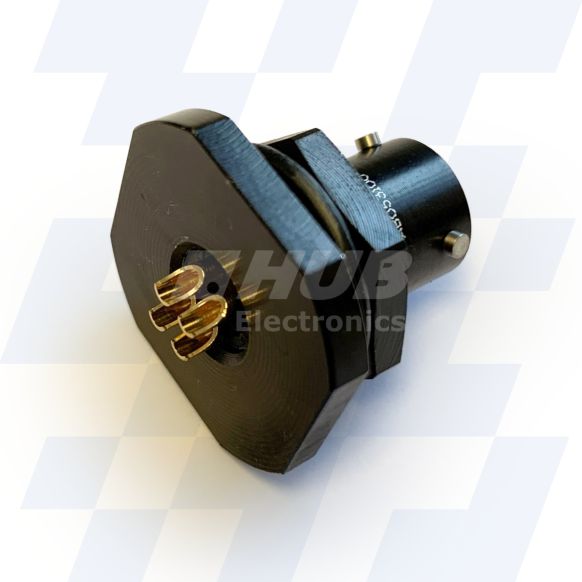 AB05 3100 08 04SN 100 - AB Connectors MIL-C-26482 Series I Jam Nut Receptacle, Black Zinc Cobalt, Shell Size 08