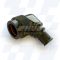 A17-875-4406 - EMCA 90 Degree Screened Adaptor, MIL-C-26482 Series I (PAT 105), Olive Drab Zinc Cobalt, Shell Size 14