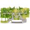 WAGO TOPJOB®S 2000 Series Rail Mounted 4 Conductor Ground (Earth) Terminal Block - 2000-1407