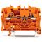 WAGO TOPJOB®S 2002 Series Rail Mounted 2 Conductor Through Terminal Block - 2002-1202