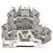 WAGO TOPJOB®S 2002 Series Rail Mounted Double-Deck Ground Conductor/Through Terminal Block PE/L - 2002-2227