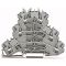 WAGO TOPJOB®S 2002 Series Rail Mounted Triple-Deck Through/Through/Through Terminal Block L/L/N - 2002-3203