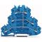 WAGO TOPJOB®S 2002 Series Rail Mounted Triple-Deck 6 Conductor Through Terminal Block None - 2002-3209