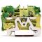 WAGO TOPJOB®S 2004 Series Rail Mounted 2 Conductor Ground (Earth) Terminal Block - 2004-1207