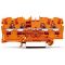 WAGO TOPJOB®S 2004 Series Rail Mounted 4 Conductor Through Terminal Block - 2004-1402